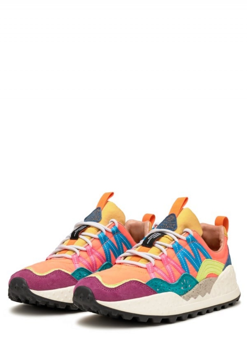 Flower Mountain Washi Sneakers Dam Orange Lila | GIR4537VL