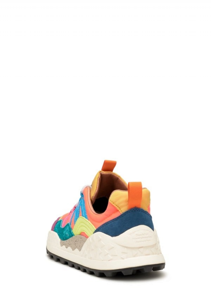 Flower Mountain Washi Sneakers Dam Orange Lila | GIR4537VL